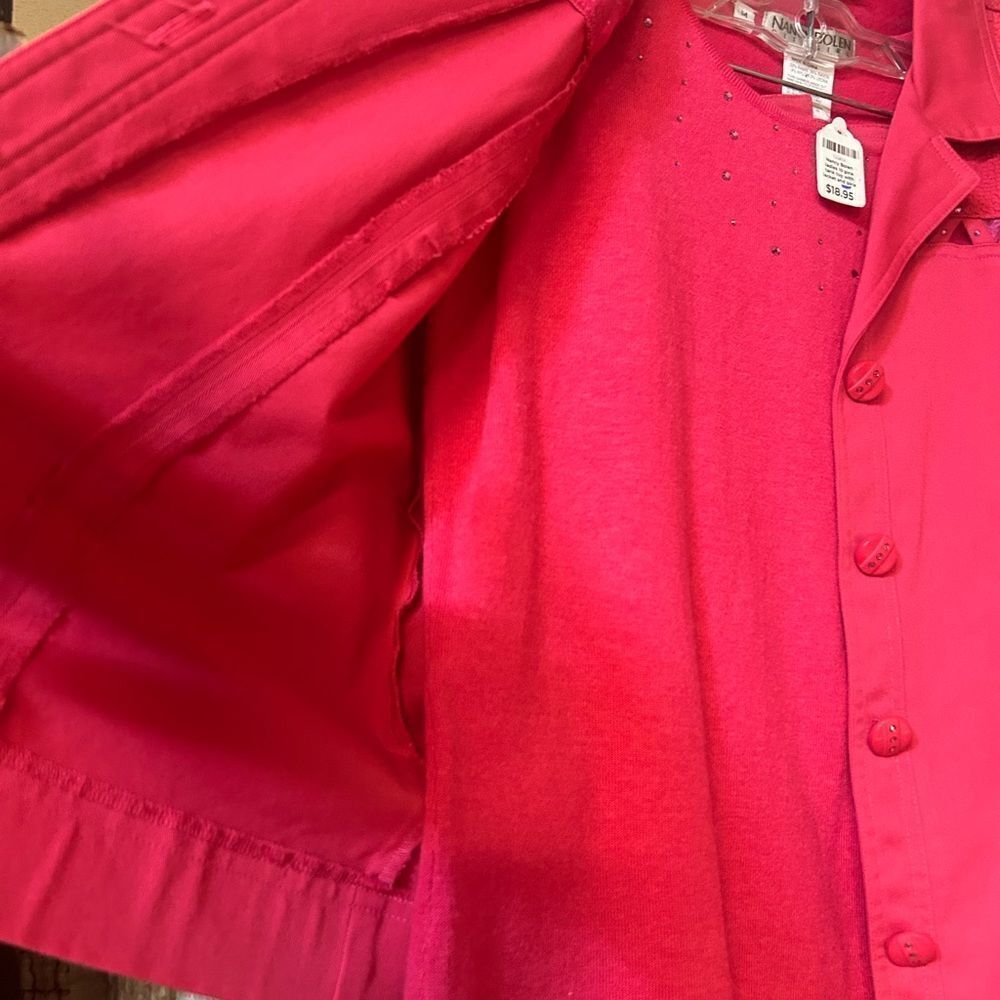 Nancy Bolen ladies 10 pink tank top with jacket and pink pants are a size 10 - Picture 2 of 11